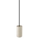 SLV 1010418 FITU PD E27 stone Pendelleuchte Pendellänge 500 cm offenes Kabelende 1 x max. 15 W beige