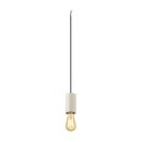 SLV 1010418 FITU PD E27 stone Pendelleuchte Pendellänge 500 cm offenes Kabelende 1 x max. 15 W beige
