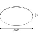 SLV 1010425 PANEL 60 Deckenaufbauleuchte rund DALI 3000/4000K 29 W 90° Grau