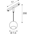 SLV 1010462 LIGHT EYE® 2.0 48V Pendelleuchte DALI Pendellänge 200 cm 3000K 30° Schwarz