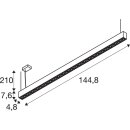 SLV 1010516 GLENOS® PRO Pendelleuchte 1,5m DALI UGR16 Pendellänge 210 cm 4000K 75° Schwarz