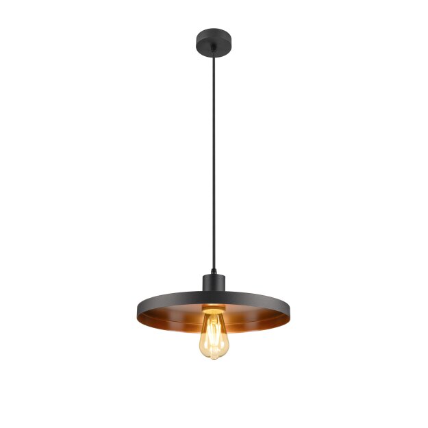 SLV 1010788 LALU® SET Pendelleuchte E27 Base PLATE 33 Pendellänge 200 cm 1 x max. 7.5 W Schwarz