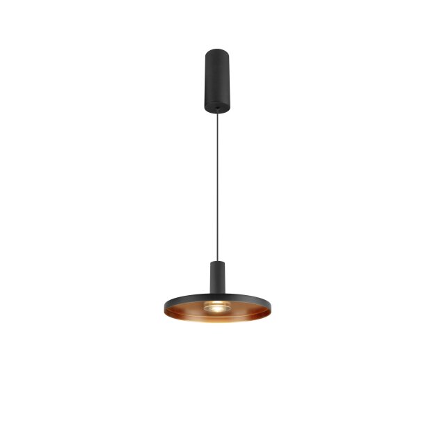 SLV 1010792 LALU® SET Pendelleuchte LED Base PLATE 22 PHASE Pendellänge 200 cm 2700/3000 K 40° Schwarz
