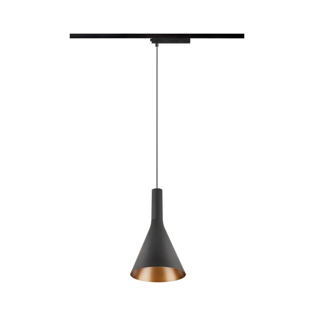 SLV 1010797 LALU® SET 1~ Pendelleuchte LED Base CONE 15 PHASE Pendellänge 200 cm 2700/3000K 40° Schwarz