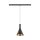 SLV 1010801 LALU® SET 48V Pendelleuchte LED Base CONE 15 DALI Pendellänge 200 cm 2700/3000K 40° Schwarz
