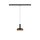 SLV 1010804 LALU® SET 48V Pendelleuchte LED Base PLATE 15 DALI Pendellänge 200 cm 2700/3000K 40° Schwarz