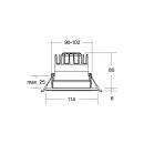 Brumberg 12763073 LED-Einbaudownlight 230 V AC 10 W MUNA...
