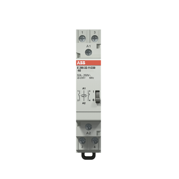 ABB E290-32-11/230-60 Stromstoßschalter 60 Hz 1 S + 1 Ö 32 A 230 V AC 2TAZ362000R2013