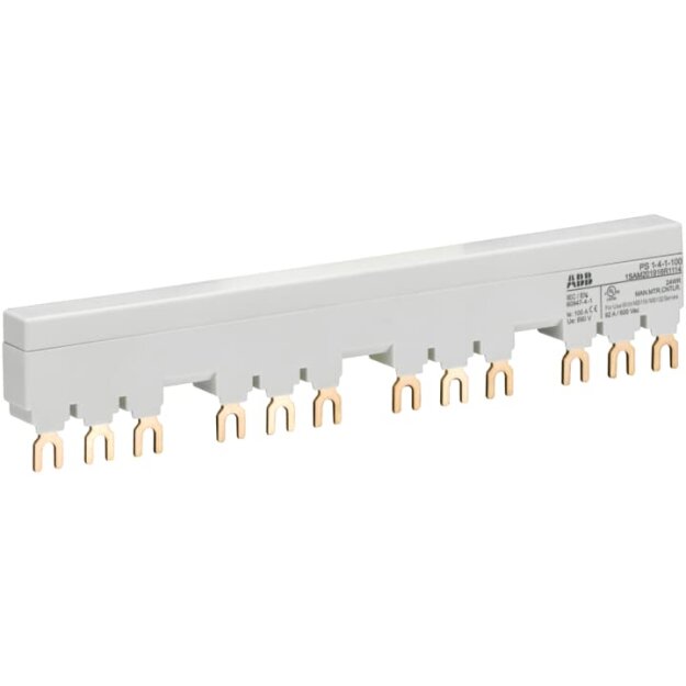 ABB PS1-4-1-100 3-Phasen-Sammelschiene für 4 MS116 / MS132 mit 1 HK/SK Ie=100A 1SAM201916R1114