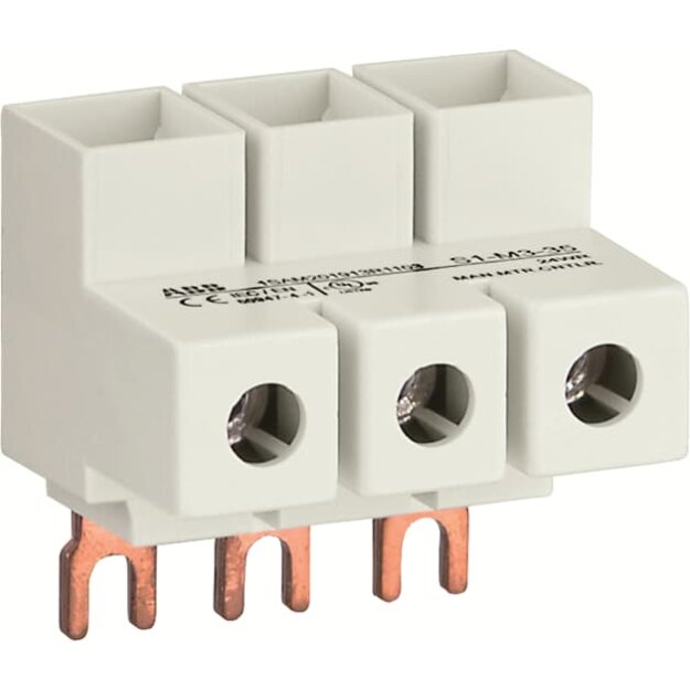 ABB S1-M3-35 3-Phasen-Einspeiseblock Flach für MS116 / MS132 35mm2 Type E 1SAM201913R1103