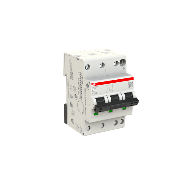 ABB SNX203-C25 SNX203-C25 Sicherungsautomat C-Charkteristik 6KA 3P+N 25 A 2CSS256301R0254