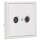 JUNG Serie LS Komplett-Set Schneeweiß Matt: Antennensteckdose EDU 04 F + LS990TVWWM Abdeckung f. Antennen-Steckdose + LS981WWM Rahmen 1fach