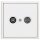 JUNG Serie LS Komplett-Set Schneeweiß Matt: Antennensteckdose EDU 04 F + LS990TVWWM Abdeckung f. Antennen-Steckdose + LS981WWM Rahmen 1fach