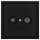 JUNG Serie LS Komplett-Set Graphitschwarz Matt: Antennensteckdose EDU 04 F + LS990TVSWM Abdeckung f. Antennen-Steckdose + LS981SWM Rahmen 1fach