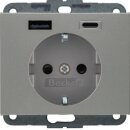 Berker 48147004 Steckdose SCHUKO/USB AC 20W PD Kx Edelstahl