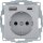 Berker 48141404 Steckdose SCHUKO/USB AC 20W PD B3 alu matt