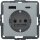 Berker 48146084 Steckdose SCHUKO/USB AC 20W PD Qx alu samt