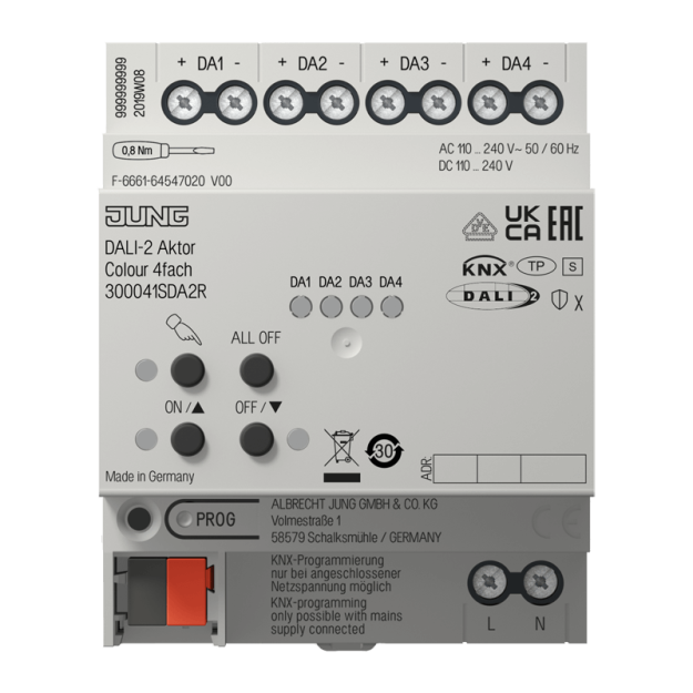 Jung 300041SDA2R KNX DALI-2 Aktor Colour 4fach