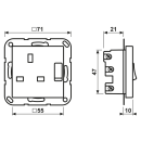 Jung A3171MO Schaltbare Steckdose 13A 250 V