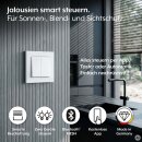 JUNG HOME Puck Jalousieaktor 1fach BTPJ1B2U – für Rollläden, Jalousien & Markisen, Bluetooth Mesh, 2 Binäreingänge
