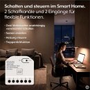 JUNG HOME Puck Schaltaktor 2fach BTPS2B2U – für 2 Beleuchtungen & elektrische Verbraucher, Bluetooth Mesh, 2 Schaltkanäle, 2 Binäreingänge