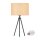 SLV Set Tischleuchte FENDA 155540 Tischleuchtenfuß FENDA E27 Mattschwarz 1005303 A60 E27 LED Leuchtmittel Transparent 7,5W 2700K 155583 Schirm FENDA Beige