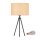 SLV Set Tischleuchte FENDA 155540 Tischleuchtenfuß FENDA E27 Mattschwarz 1005265 ST64 E27 LED Leuchtmittel Gold 7,5W 2500K CRI90 320° 14,5cm 155583 Schirm FENDA Beige