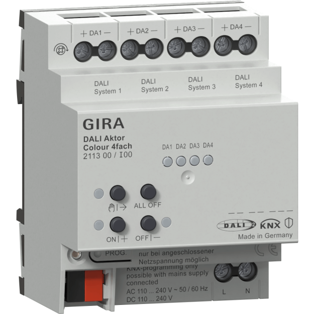 Gira 211300 DALI Aktor Colour 4f KNX REG
