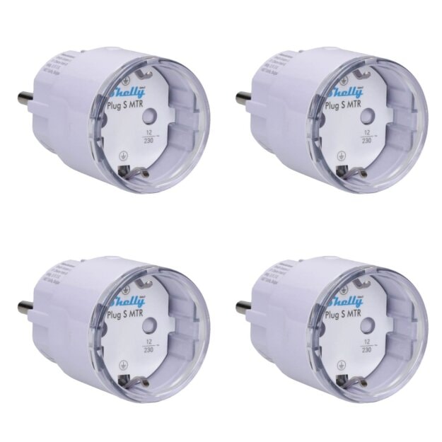 4x Shelly PLUG S GEN3 WHITE Weiß - smart Steckdose 220-230V 8MB Speicher WLAN Bluetooth – Wi-Fi