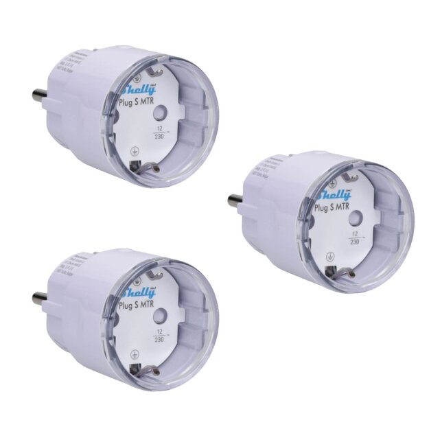 3x Shelly PLUG S GEN3 WHITE Weiß - smart Steckdose 220-230V 8MB Speicher WLAN Bluetooth – Wi-Fi