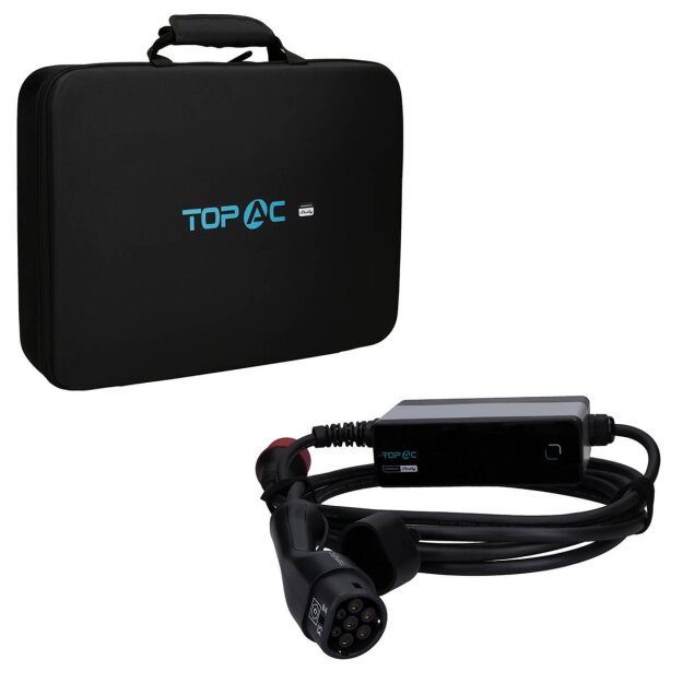 Shelly TopAC Portable EV Charger 11 kW Tragbares Ladegerät T2 mit 5,6 m Kabel