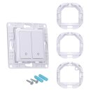 Shelly Set Zweifach-Schalter Wall Switch 2 White + Wall...