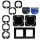 Shelly Set Smart-Home – Wall Switch 1 & 2 Black, Wall Frame 2 Black, Shelly 2PM Gen3 & Shelly 1 Gen4