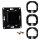 Shelly Set Smart-Home – Wall Switch 1 & 2 Black, Wall Frame 2 Black, Shelly 2PM Gen3 & Shelly 1 Gen4