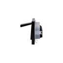 JUNG A IP 44 Set Schwarz: 3x A1520KLSW SCHUKO Steckdose mit Klappdeckel + 3x 551WU Dichtungsflansch + A5583BFSW 3-fach Rahmen