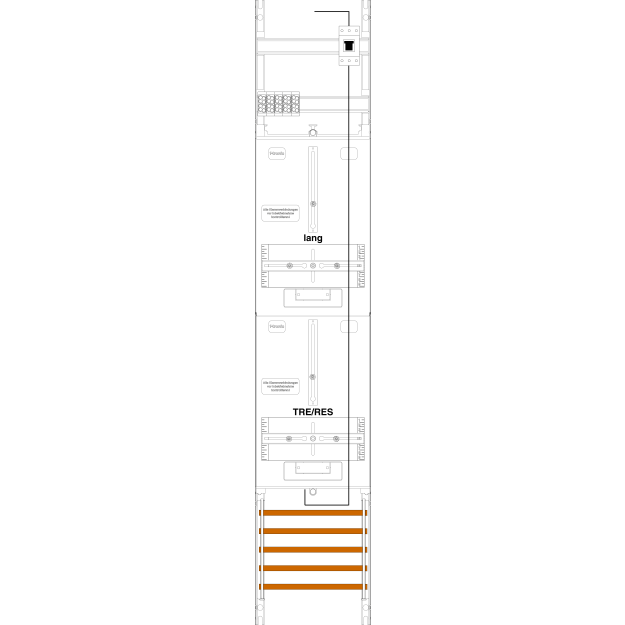 F-Tronic 7143333 Zählerfeld 1-feldrig H=1350mm 1-3.HZ Kaskade 1 HSP 1 TRE ZR6L-PV