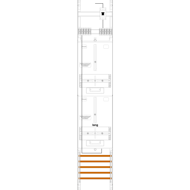 F-Tronic 7143335 Zählerfeld 1-feldrig H=1350mm 2-3.HZ Kaskade 1 HSP Z16-10-10L-PV