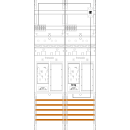 F-Tronic 7141027 Zählerfeld ER26L-PV 2-feldrig...