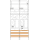 F-Tronic 7141029 Zählerfeld 2-feldrig H=1050mm 2-eHZ 16mm² Kaskade 1 HSP 2 Reserveplätze ER26-16L-PV