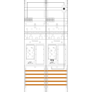 F-Tronic 7141177 Zählerfeld H=1050mm 2-feldrig 2-eHZ...