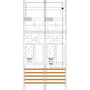 F-Tronic 7141179 Zählerfeld 2-feldrig H=1050mm 2-eHZ...
