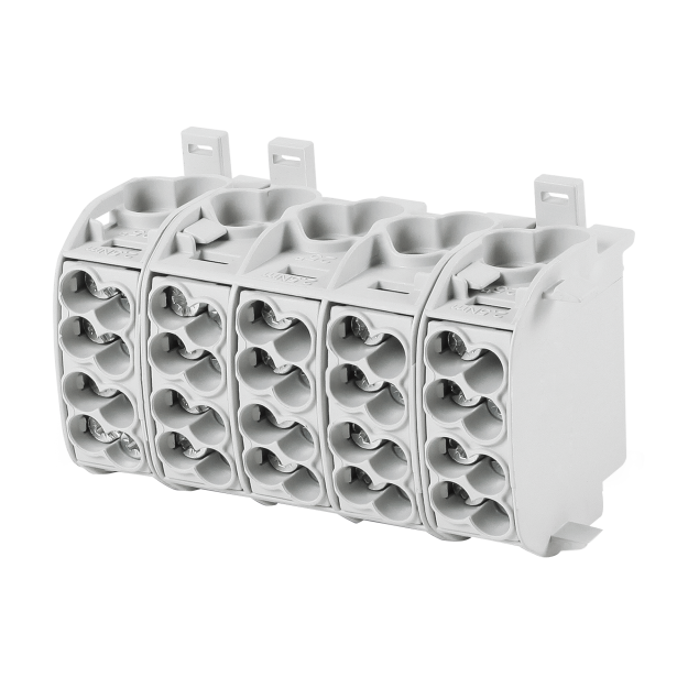 F-Tronic 7730020 Hauptleitungsabzweigklemme 25mm² 5polig CU/AL HLAK5p25ALUgr Grau