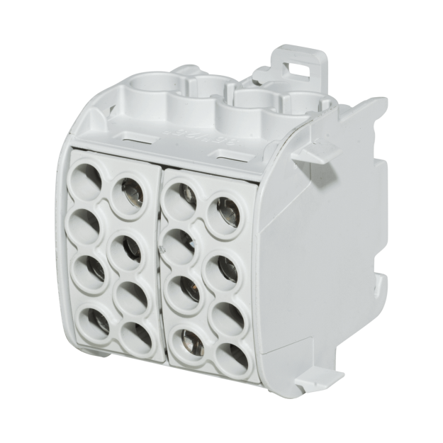 F-Tronic 7730028 Hauptleitungsabzweigklemme 35mm² 1polig CU/AL Doppelblock HLAK1p35DALUgr Grau