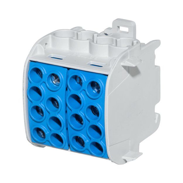 F-Tronic 7730029 Hauptleitungsabzweigklemme 35mm² 1polig CU/AL Doppelblock HLAK1p35DALUbl Blau