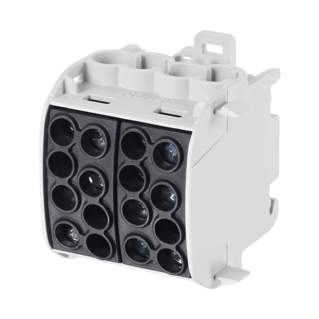 F-Tronic 7730032 Hauptleitungsabzweigklemme 35mm² 1polig CU/AL Doppelblock HLAK1p35DALUsw Schwarz