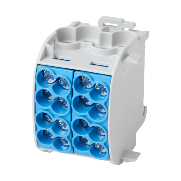 F-Tronic 7730006 Hauptleitungsabzweigklemme 25mm² 1polig CU Doppelblock HLAK1p25Dbl Blau