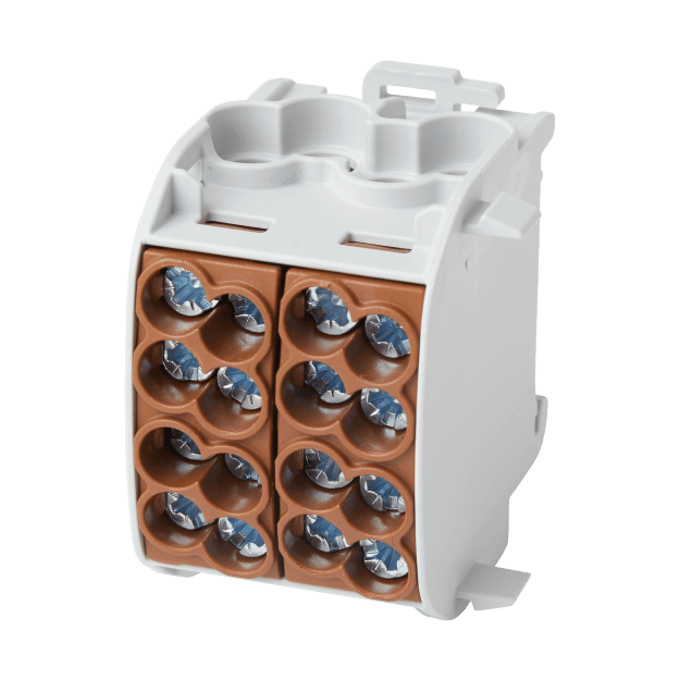 F-Tronic 7730008 Hauptleitungsabzweigklemme 25mm² 1polig CU braun Doppelblock HLAK1p25Dbr HLAK1p25Dbr