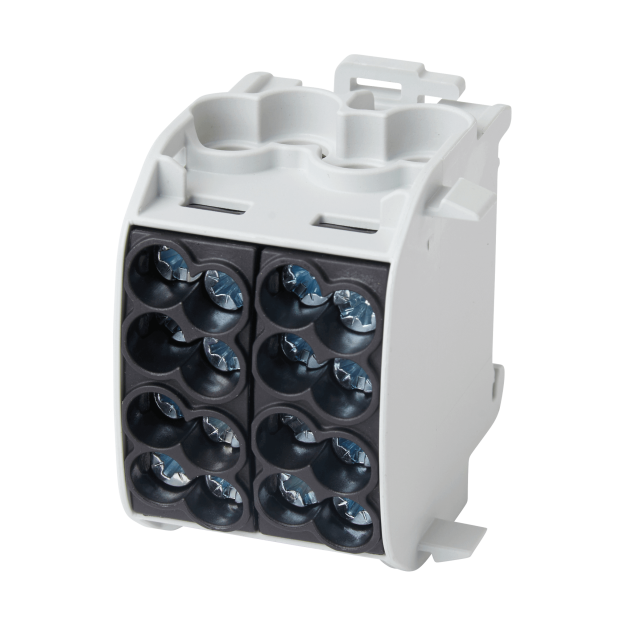 F-Tronic 7730009 Hauptleitungsabzweigklemme 25mm² 1polig CU Doppelblock HLAK1p25Dsw Schwarz