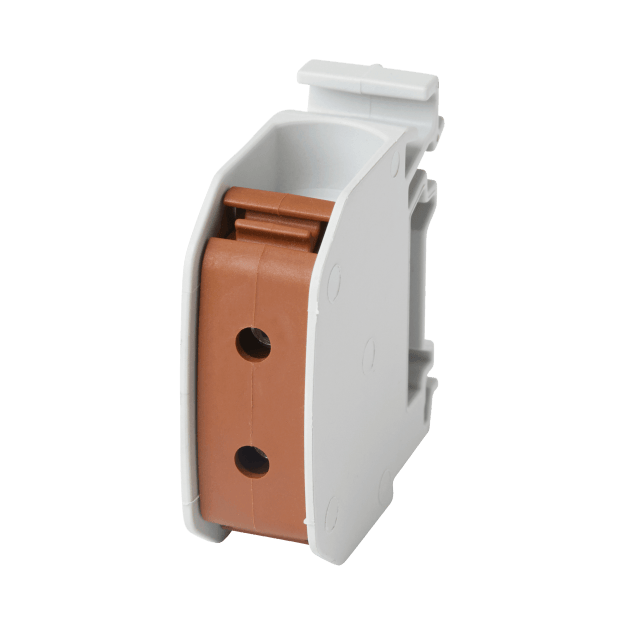 F-Tronic 7730051 Reihenklemme 16mm² 1polig CU/AL RKA16br Braun