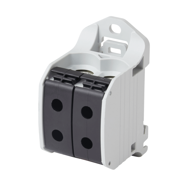 F-Tronic 7730062 Reihenklemme 50mm² 1polig 4 Anschlüsse CU/AL RKA50-1-4sw Schwarz
